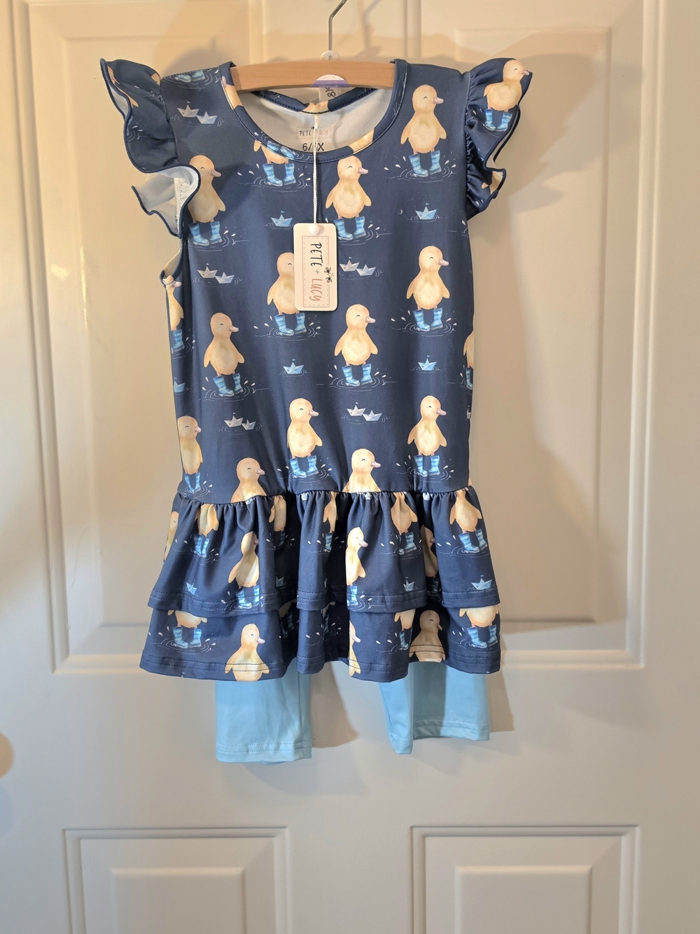 Pete+Lucy "PUDDLE SPLASH" 2pc Set  6/6X P+LUSH= PLUSH CLOUD SOFT FABRIC